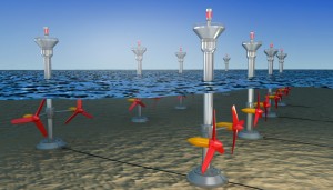 Tidal energy illustration , 3D illustration